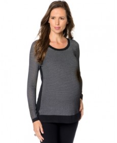A Pea In The Pod Maternity Textured High-Low Sweater
