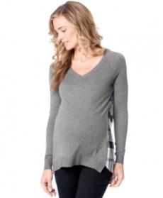 A Pea In The Pod Maternity Plaid-Back Sweater