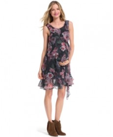 Jessica Simpson Maternity Sleeveless Floral-Print Dress