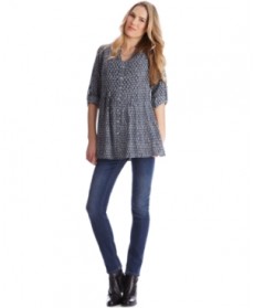 Seraphine Maternity Printed Button-Front Tunic