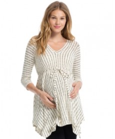 Jessica Simpson Maternity Striped Babydoll Top