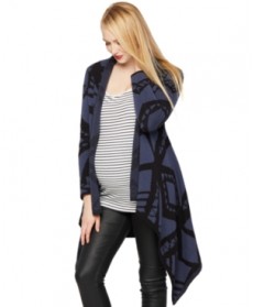 Blank Maternity Printed Open-Front Cardigan