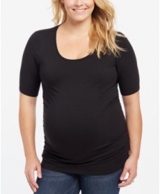 Motherhood Maternity Plus Size Elbow-Sleeve Top