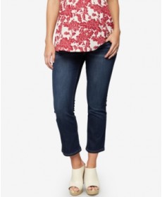 A Pea in the Pod Maternity Dark-Wash Cropped Skinny Jeans