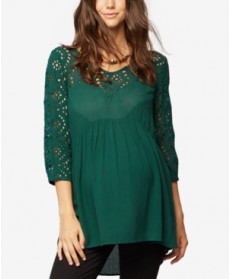 A Pea In The Pod Maternity Eyelet Babydoll Top