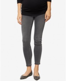 Luxe Essentials Maternity Steel Grey Wash Ankle Skinny Jeans
