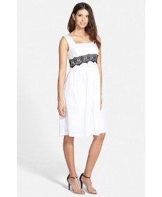 Eva Alexander London Lace Trim Maternity Dress