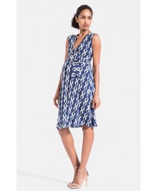 Leota Sleeveless Faux Wrap Maternity Dress