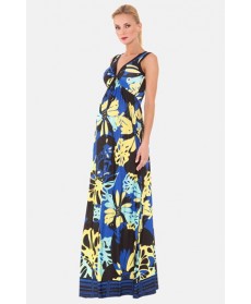 Olian 'Ariana' Print Jersey Maternity Maxi Dress