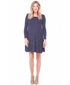 Ingrid & Isabel Striped Maternity Trapeze Dress