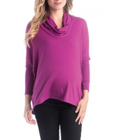 Lilac Clothing 'Sloane' Cowl Neck High/low Maternity Top