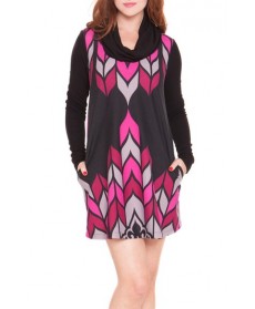 Olian Cowl Neck Maternity Sweater Dress