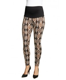 Maternal America 'Belly Support' Ikat Print Maternity Leggings