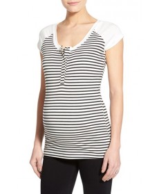 Lab 'Toni' Stripe Maternity/nursing Top