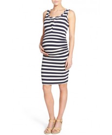 Lab 'Joy' Sleeveless Maternity/nursing Midi Dress