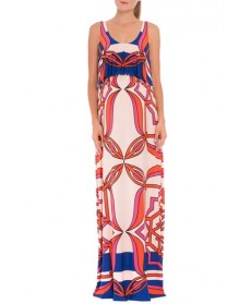 Olian 'Angelina' Print Popover Maternity Maxi Dress