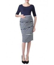 Kimi And Kai 'Maci' Stripe Maternity Sheath Dress