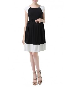 Kimi And Kai 'Andie' Colorblock Maternity Skater Dress