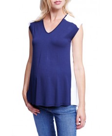 Maternal America Colorblock Maternity Tee