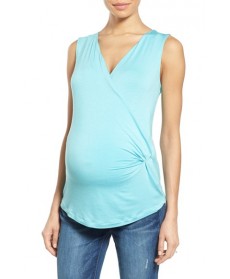 Nom Maternity 'Ella' Maternity/nursing Top/green