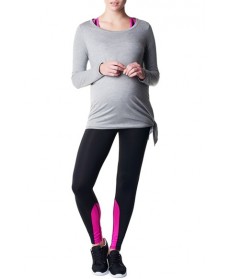 Noppies 'Heather' Athletic Long Sleeve Maternity Top