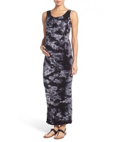 Tees By Tina 'Lattice' Tie Dye Textured Maternity Maxi Dress