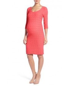 Tees By Tina 'Crinkle' Textured Maternity Dress