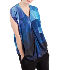 Kinwolfe Crepe De Chine Maternity/nursing Tunic