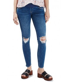 Topshop 'Jamie' Ripped Skinny Maternity Jeans