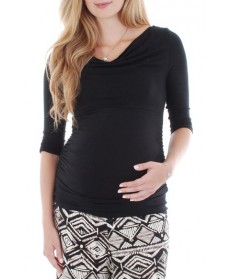 Everly Grey 'Judith' Shirred Jersey Maternity Top