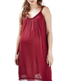 Topshop Braided Trim Maternity Sundress - Red