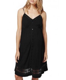 Topshop Crochet Trim Maternity Sundress - Black