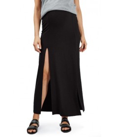 Topshop Split Maternity Maxi Skirt - Black