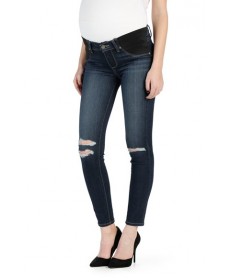 Paige 'Transcend - Verdugo' Ripped Ankle Ultra Skinny Maternity Jeans