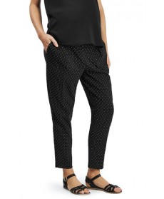 Topshop Pin Dot Maternity Trousers- Black