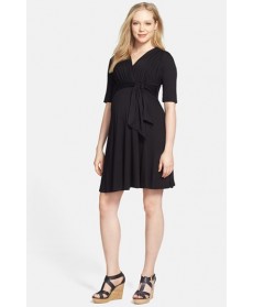 Maternal America Tie Waist Maternity Dress