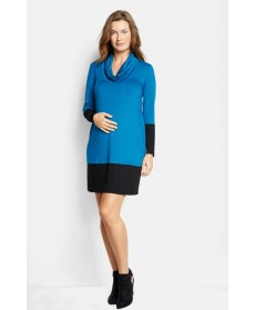 Maternal America Cowl Neck Maternity Dress