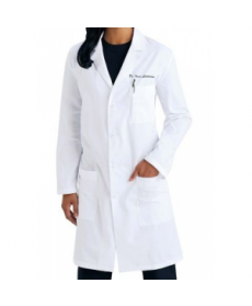 Cherokee long unisex lab coat with Certainty - White 
