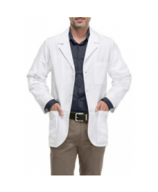 Cherokee mens consultation 3 inch lab coat with Certainty - White 