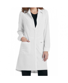 Infinity by Cherokee 4 inch button front lab coat with Certainty - White 