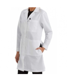 Meta women's 37 inch lab coat - White 