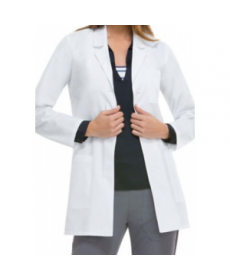 Dickies Professional Whites with Certainty 3 inch notched collar lab coat - White 