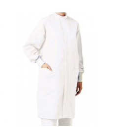Landau uniforms unisex full length barrier lab coat - White 