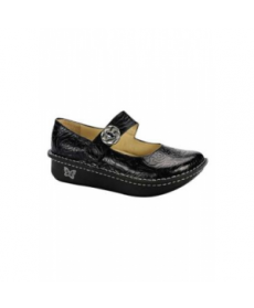 Alegria Paloma Black Embossed Rose nursing clog - Black Embossed Rose 