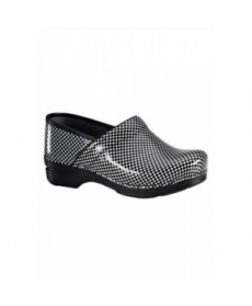 Dansko Pro XP Check Patent women's nursing clog - Black/White Check Patent 