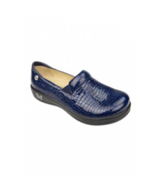 Alegria Keli Blue Croco nursing shoe - Blue Croco 