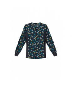 Cherokee Flexibles Dots Wild print scrub jacket - Dots Wild 