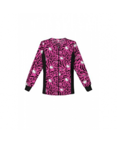 Cherokee Tooniforms Hello Kitty Wild print scrub jacket - Hello Kitty Wild 