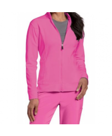 Urbane Performance Breast Cancer Awareness media scrub jacket - Cotton candy 