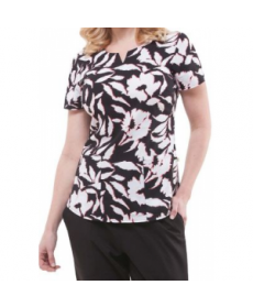 Healing Hands Tigress Bella notch neck print scrub top - Tigress 